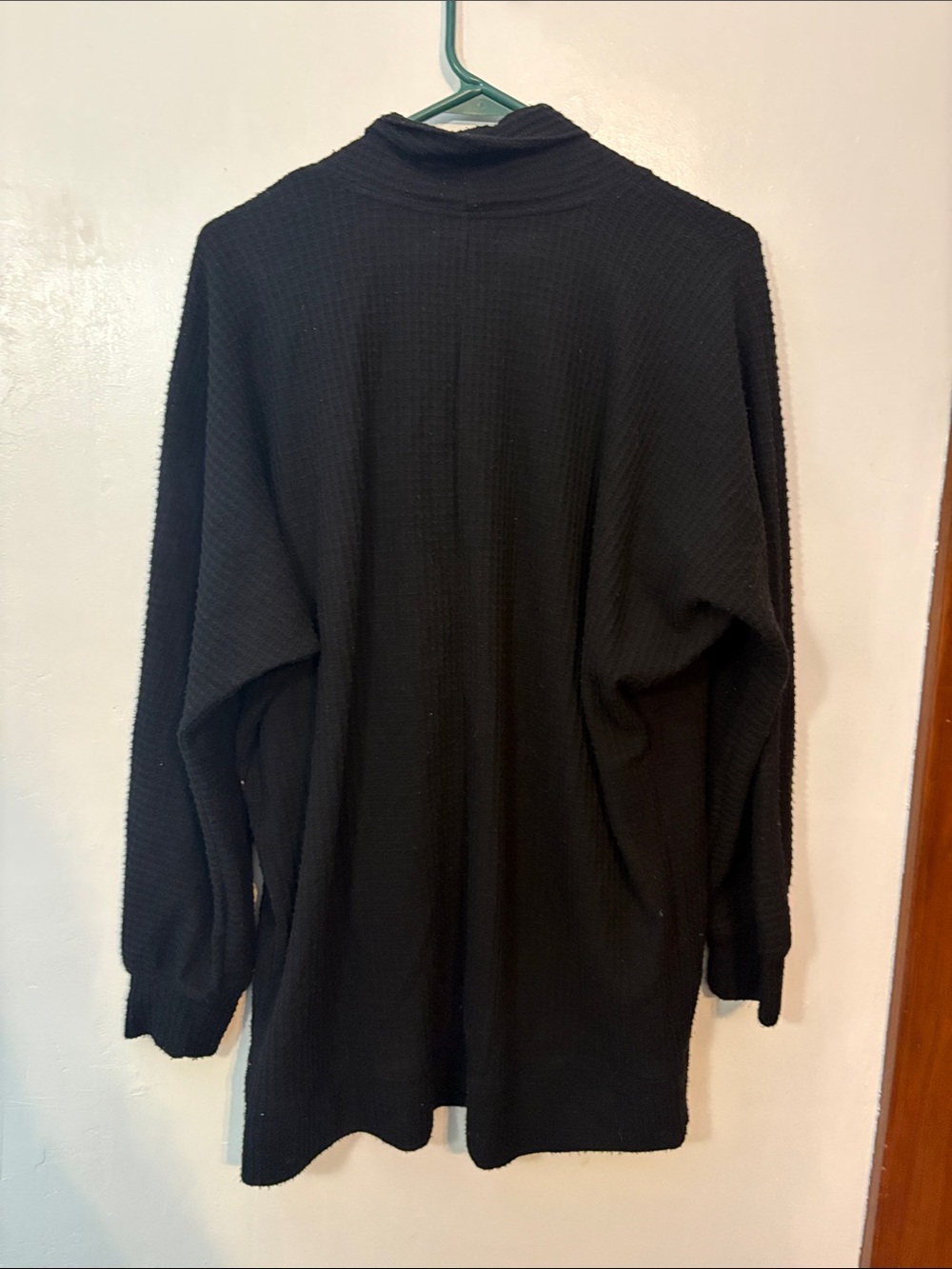 Maurice’s Black Waffle-Knit Open Cardigan Size Medium - Picture 5 of 5